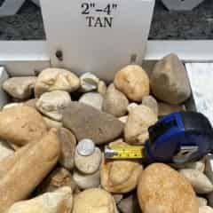 Tan River Rock - 2-4”.