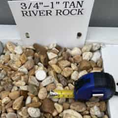 Tan River Rock - 3/4-1”.